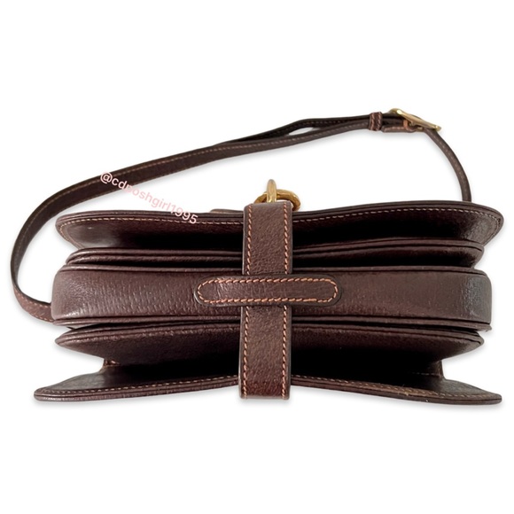 Vintage 1970s Gucci Ophidia Canvas monogram leather Flap accordion shoulder bag - Picture 4 of 16